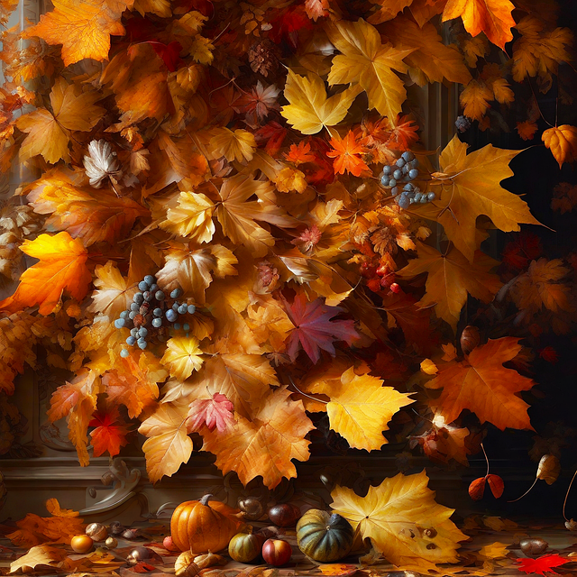 Free autumn leaves nature illustration
