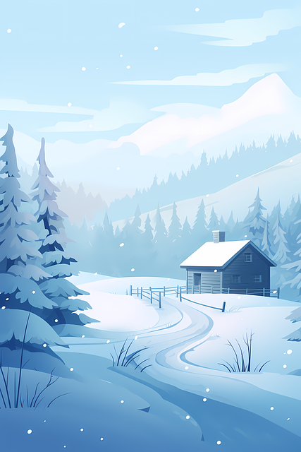 Free ai generated winter snow illustration