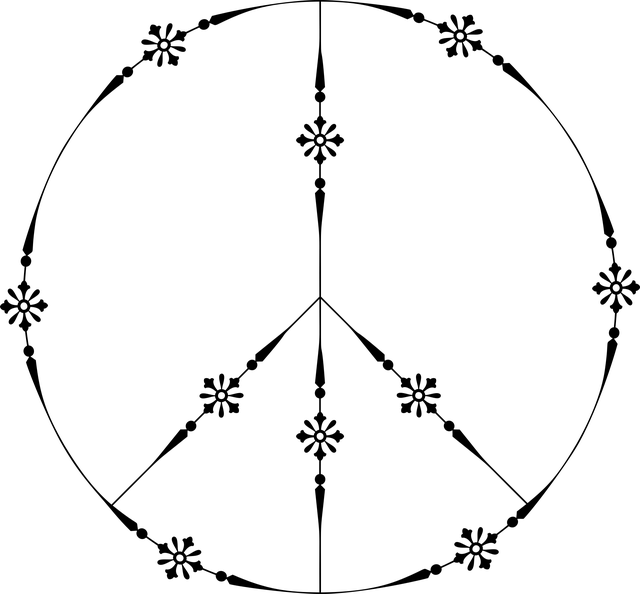 Free peace sign icon illustration