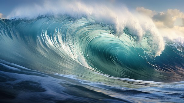 Free Ai Generated Waves illustration and picture