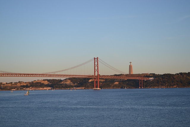 Lisabona, Portugalia, Pod, Apus De Soare