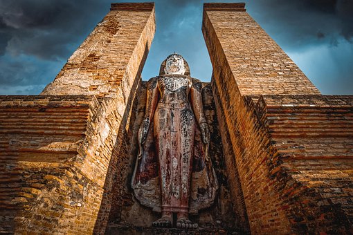 Buddha, Statuie, Ruine, Rugându-Se, Cult