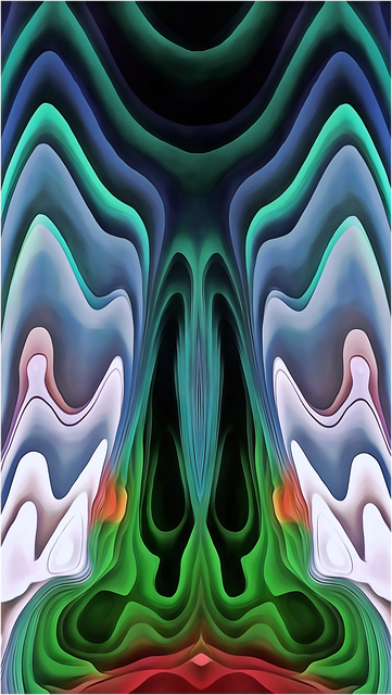 Free waves fluid abstract illustration