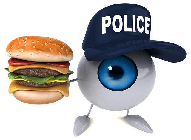 Free hamburger biometrics police illustration
