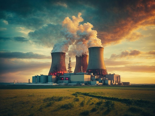 Free ai generated smoke factory illustration