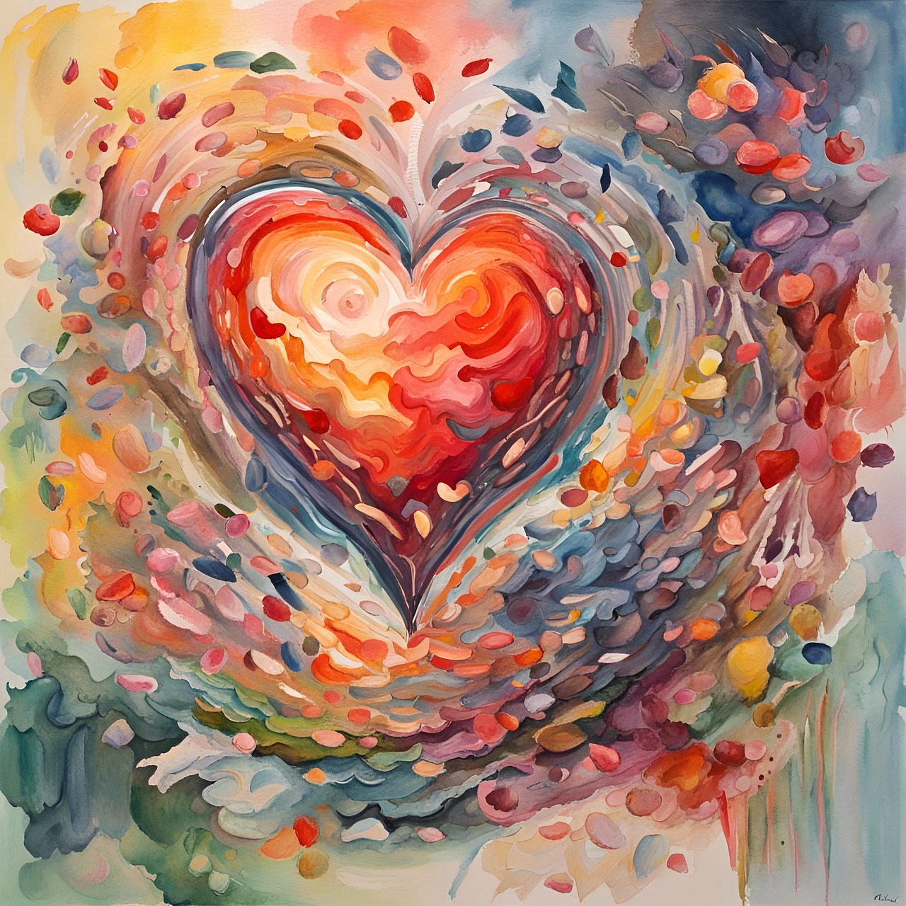 Love Heart Painting