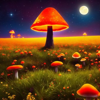Free Mashrooms Forest illustration and picture