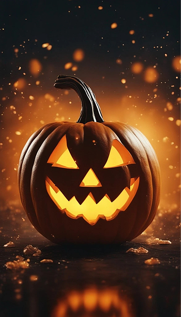 Free jack o'lantern carved pumpkin halloween illustration
