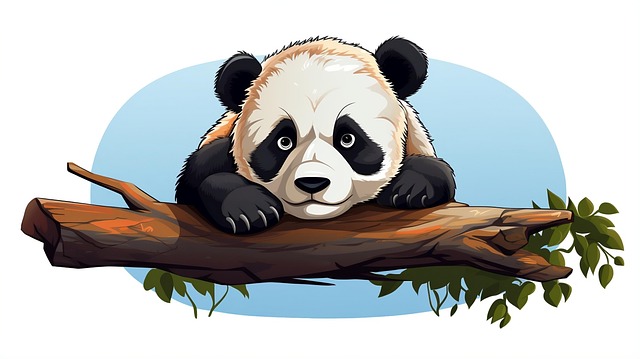 Free ai generated panda animal illustration