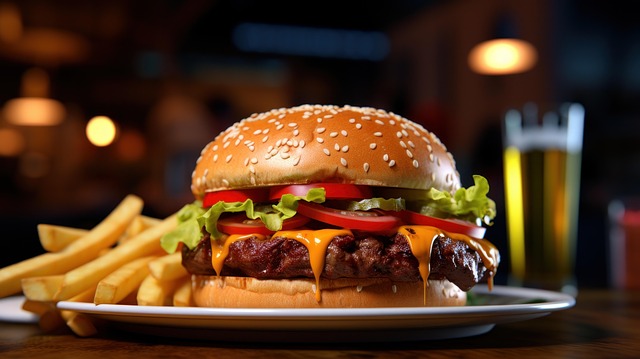 Free ai generated hamburger burger illustration