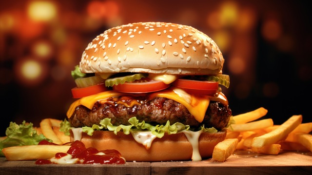 Free ai generated hamburger burger illustration