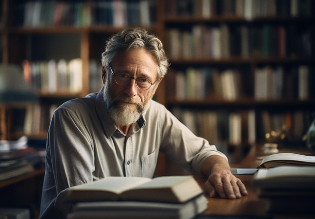 Free ai generated man library illustration