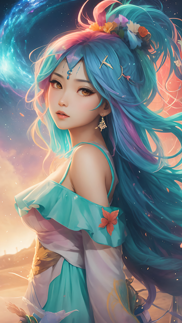Free ai generated woman girl illustration