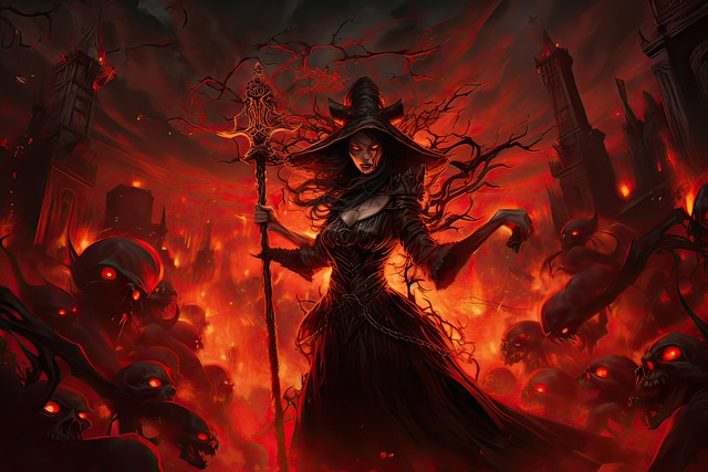 Free ai generated woman witch illustration