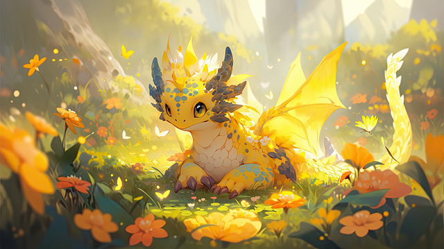 Free ai generated nature dragon illustration