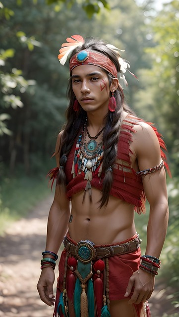Free ai generated native american indian illustration