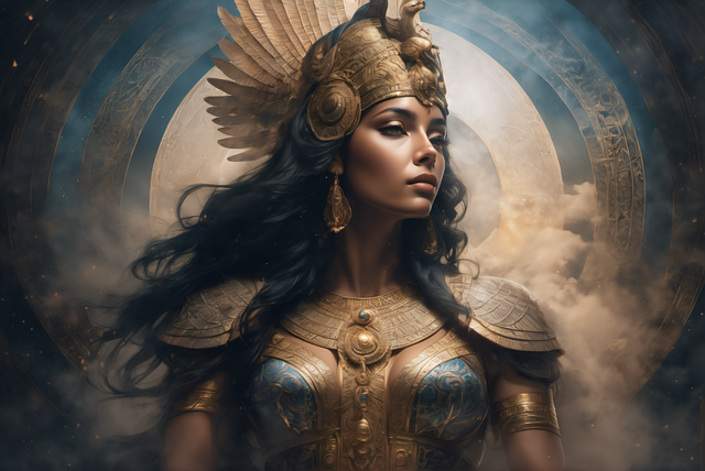 Free ai generated woman pharaoh illustration