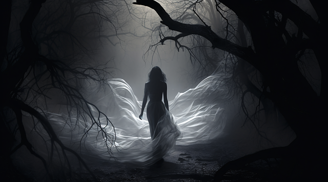 Free ai generated ghost scary illustration