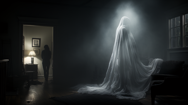 Free ai generated ghost silhouette illustration