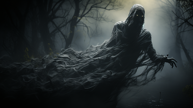 Free ai generated ghost scary illustration