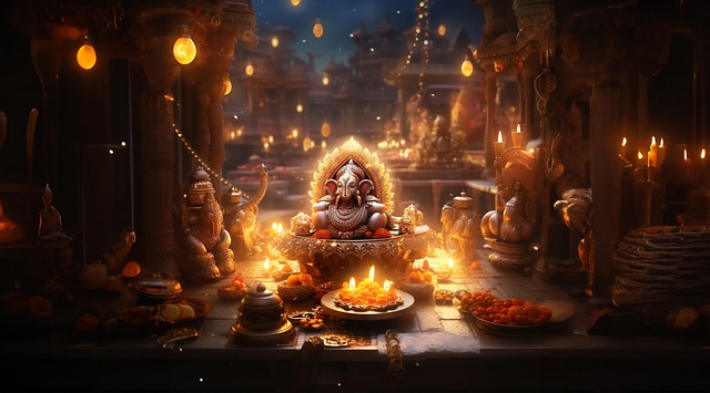 Free ai generated diwali tradition illustration