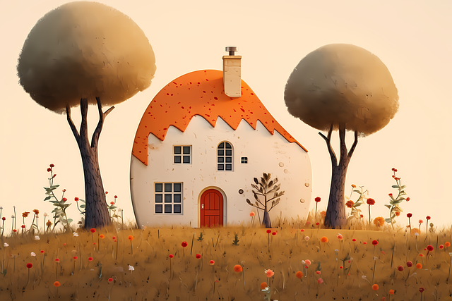 Free ai generated house home illustration