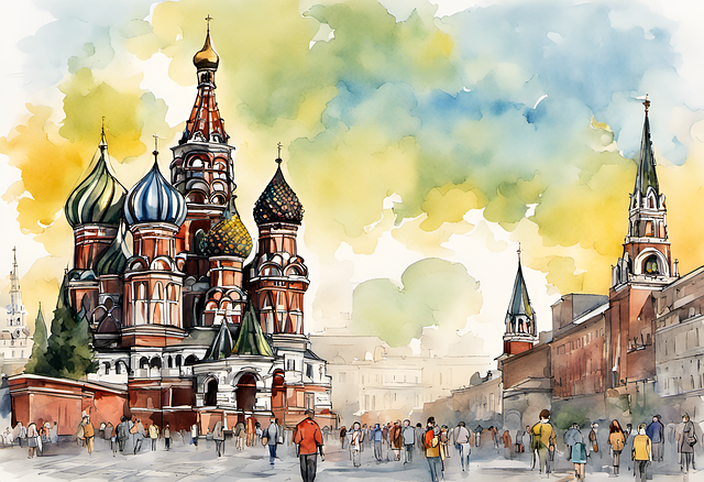 Free ai generated cathedral russia illustration