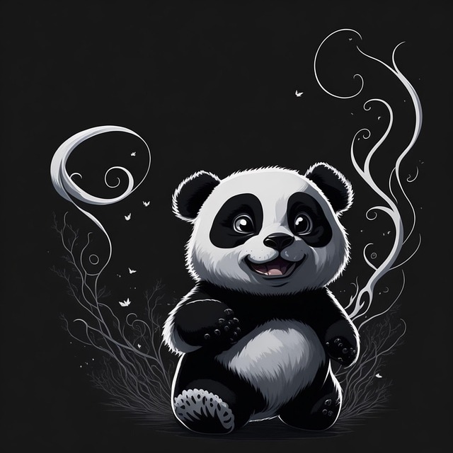 Free ai generated panda animal illustration