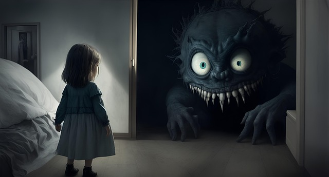 Free ai generated child nightmare illustration