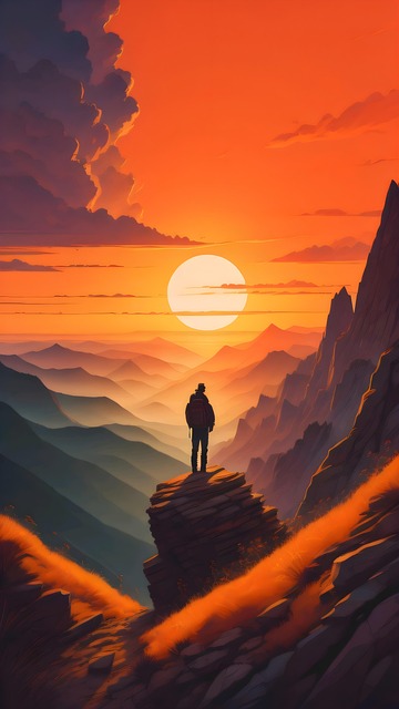 Free Ai Generated Mountain illustration and picture