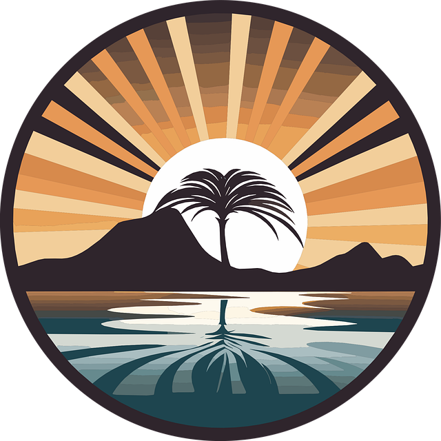 Free ai generated palm tree sea illustration