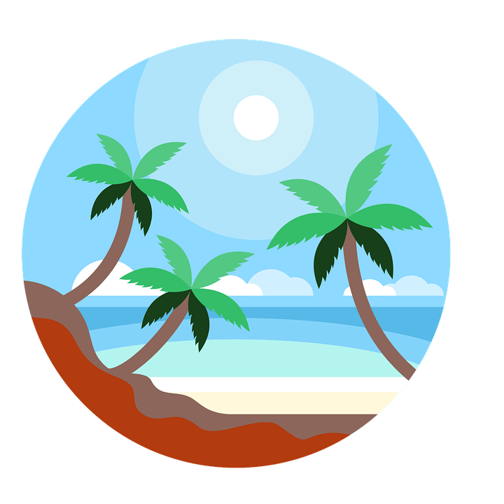 Download Island Beach Palm Trees RoyaltyFree Stock Illustration Image