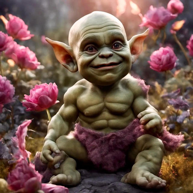 Free ai generated orc creature illustration
