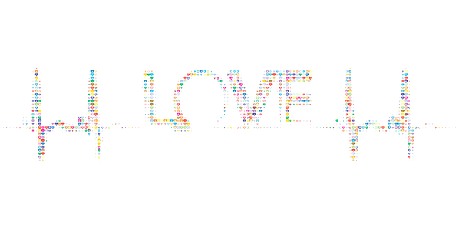 Free love typography hearts vector