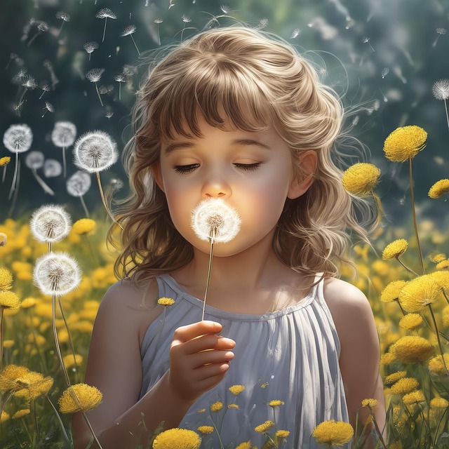 Download Dandelion Blow Blowing RoyaltyFree Stock Illustration Image