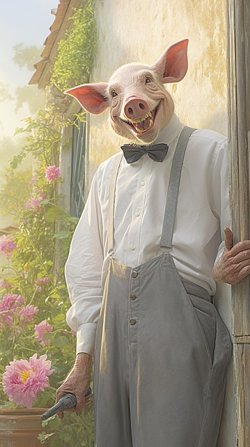 Free Ai Generated Pig Mascot illustration and picture