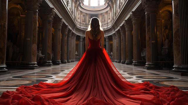 Free woman dress red illustration