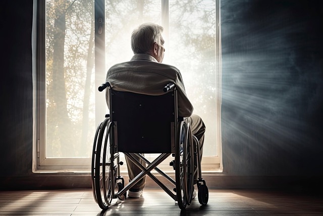 Ai Generiert, Mann, Rollstuhl, Fenster