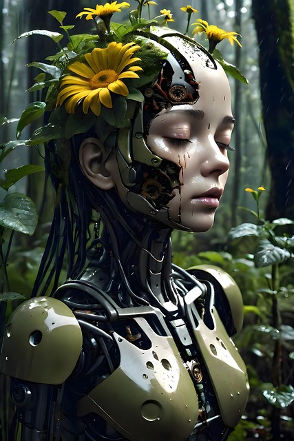 Free robot andoid bot illustration