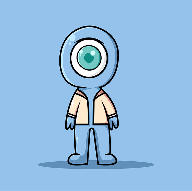 Free alien cartoon face vector