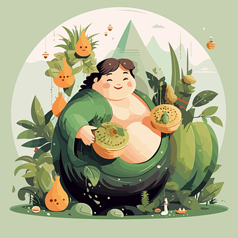 Free Attractive Weight Loss vector and picture