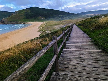 Zee, Promenade, Pad, Fistel, Spanje