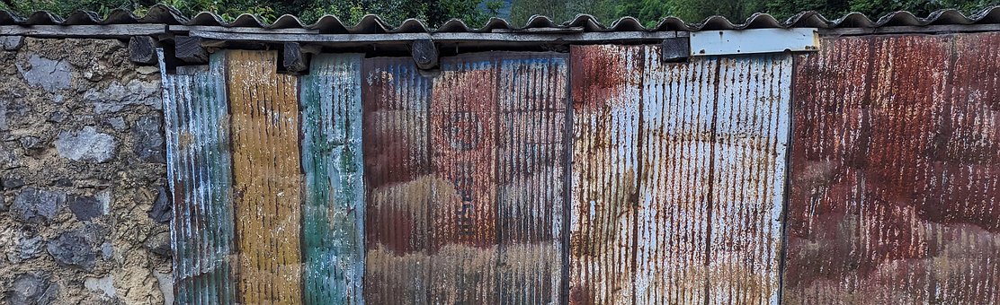 Textuur, Gegolfd, Metaal, Groente, Roest