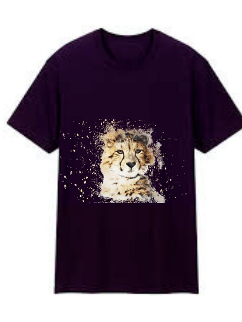 Camiseta De Manga Corta, Diseño, Gato