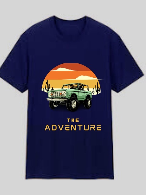 Camiseta De Manga Corta, Coche, Vistoso