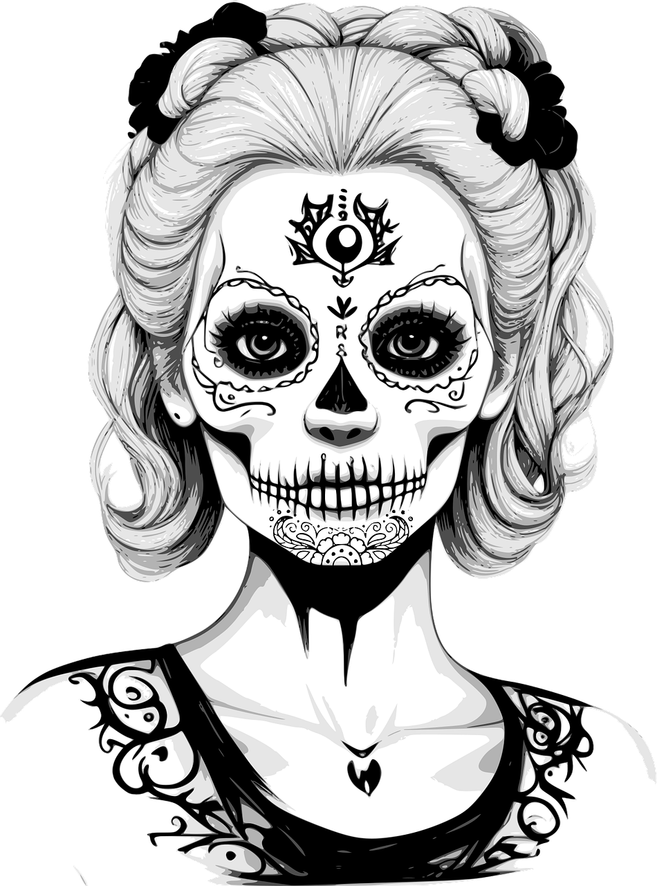 Download Halloween, Sugar, Skull. RoyaltyFree Vector Graphic Pixabay