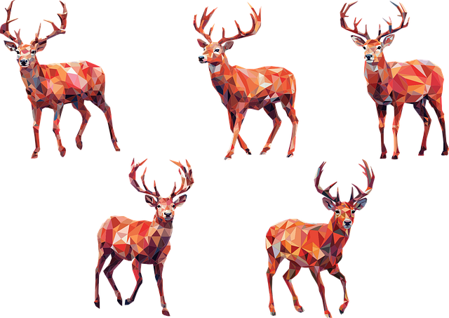 Free ai generated deer reindeer vector