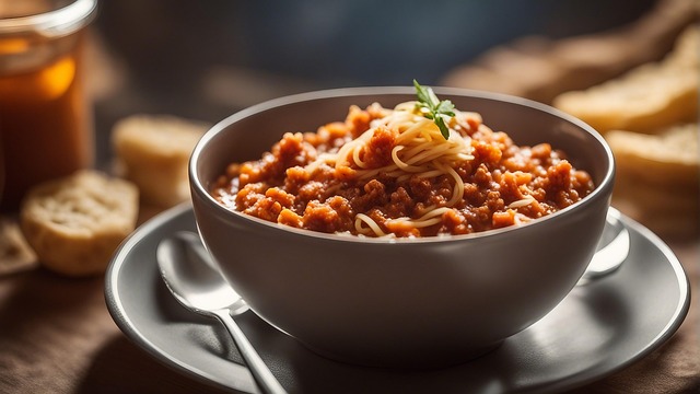 Free ai generated pasta bolognese illustration