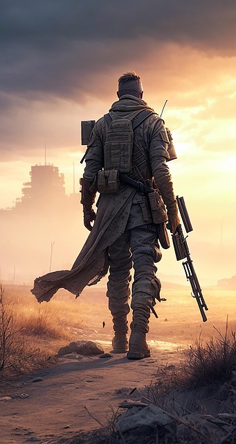 Free ai generated man soldier illustration