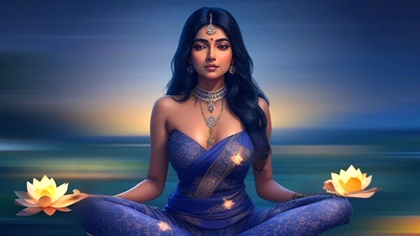Free Woman Lotus illustration and picture
